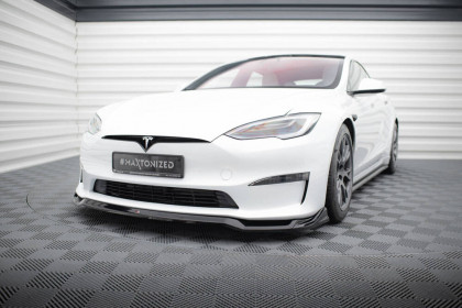 Splittery zadní boční V.2 Tesla Model S Plaid Mk1 Facelift černý lesklý plast