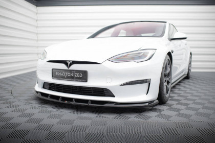 Splittery zadní boční V.3 Tesla Model S Plaid Mk1 Facelift černý lesklý plast