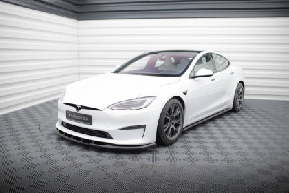 Splittery zadní boční V.3 Tesla Model S Plaid Mk1 Facelift černý lesklý plast