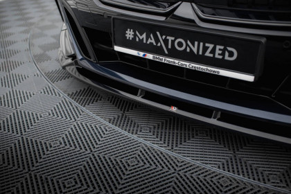 Spojler pod nárazník lipa V.1 BMW 5 M-Pack G60 černý lesklý plast