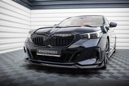 Spojler pod nárazník lipa V.2 BMW 5 M-Pack G60 černý lesklý plast