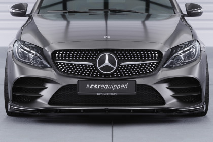 Spoiler pod přední nárazník CSR CUP pro Mercedes Benz C-Klasse W205 AMG-Line černá struktura