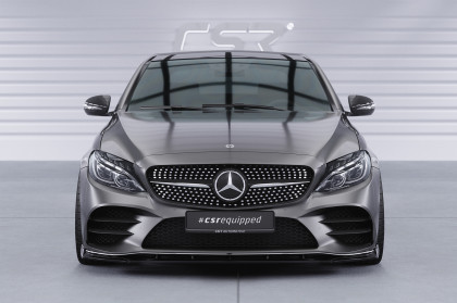 Spoiler pod přední nárazník CSR CUP pro Mercedes Benz C-Klasse W205 AMG-Line černá struktura