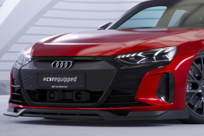 Spoiler pod přední nárazník CSR CUP pro Audi e-tron GT  - černý lesklý