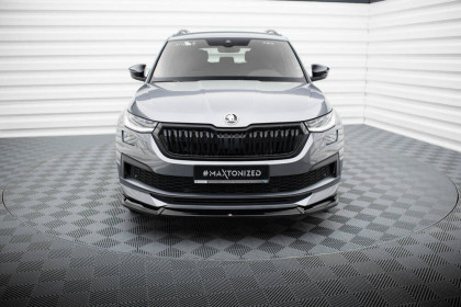 Spojler pod nárazník lipa V.1 Škoda Kodiaq Sportline Mk1 Facelift černý lesklý plast