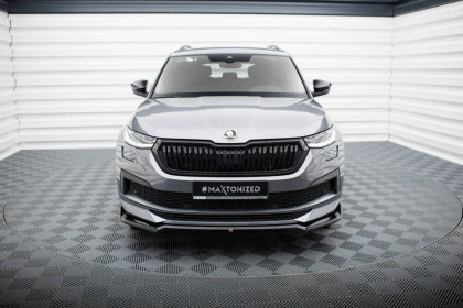 Spojler pod nárazník lipa V.2 Škoda Kodiaq Sportline Mk1 Facelift černý lesklý plast