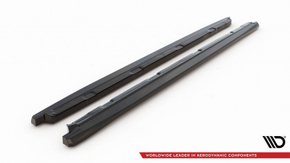 Prahové lišty Škoda Kodiaq Sportline Mk1 Facelift černý lesklý plast