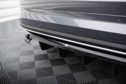 Spoiler zadního nárazniku Škoda Kodiaq Sportline Mk1 Facelift černý lesklý plast