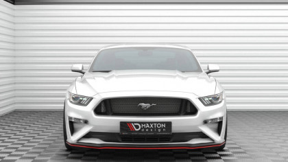 Spojler pod nárazník lipa V.2 Ford Mustang Mk6 Facelift černý lesklý plast