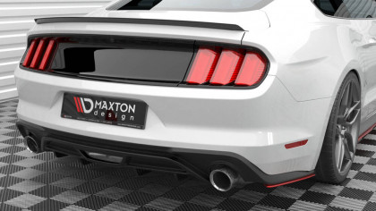 Splittery zadní boční V.2 Ford Mustang Mk6 Facelift červený lesklý plast