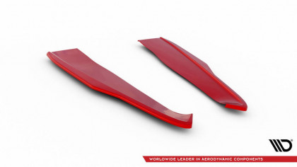 Splittery zadní boční V.2 Ford Mustang Mk6 Facelift červený lesklý plast