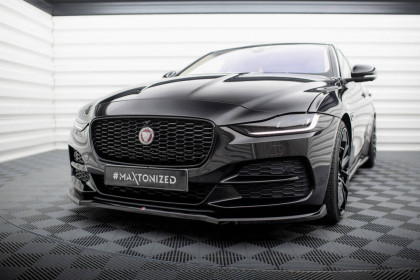 Spojler pod nárazník lipa V.1 Jaguar XE X760 Facelift černý lesklý plast