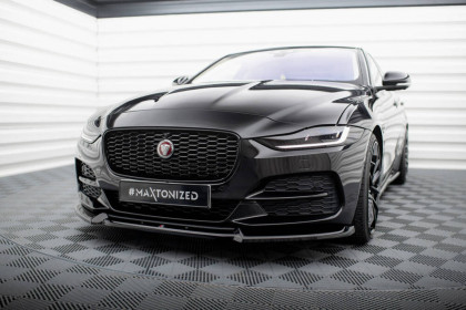 Spojler pod nárazník lipa V.2 Jaguar XE X760 Facelift černý lesklý plast
