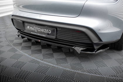 Spoiler zadního nárazniku Porsche Taycan Mk1 černý lesklý plast