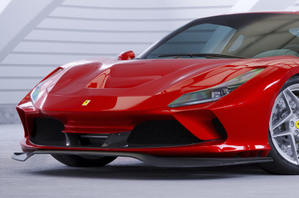 Spoiler pod přední nárazník CSR CUP pro Ferrari F8 Tributo / Spider - černá struktura