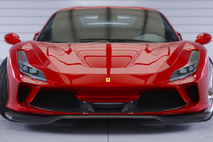 Spoiler pod přední nárazník CSR CUP pro Ferrari F8 Tributo / Spider - černá struktura