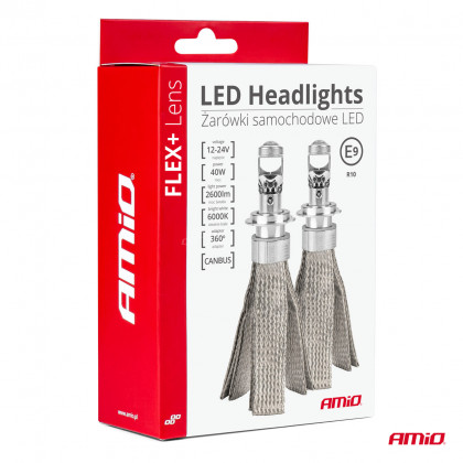 LED žárovky hlavního svícení H7 FLEX+ Lens Series AMiO-03660