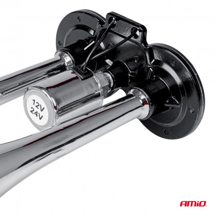 Klakson fanfára 2-tónová 12-24V AMIO-03617