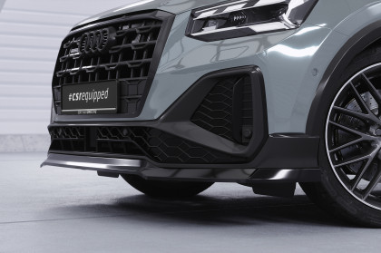 Spoiler pod přední nárazník CSR CUP pro Audi Q2 (Typ GA) S-Line 2020- carbon look lesklý