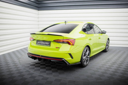 Splittery zadní boční V.4 Škoda Octavia RS Mk4 černý lesklý plast