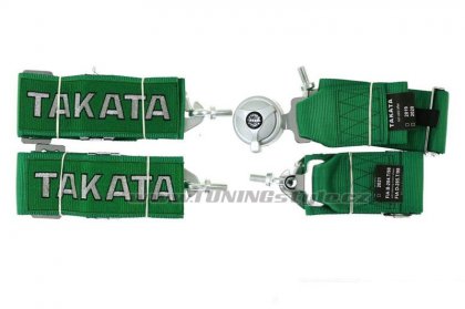 Sportovní pásy Takata replica 4-bodové green