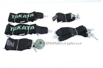 Sportovní pásy Takata replica 6-bodové black