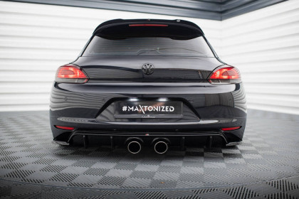 Zadní difuzor V.2 Volkswagen Scirocco Mk3 (R32 Exhaust) černý lesklý plast