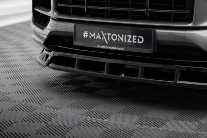 Spojler pod nárazník lipa Porsche Cayenne Mk3 Facelift černý lesklý plast