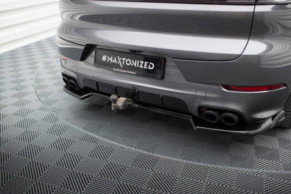 Spoiler zadního nárazniku Porsche Cayenne Mk3 Facelift černý lesklý plast