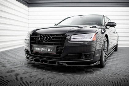 Spojler pod nárazník lipa Audi A8 D4 Facelift černý lesklý plast