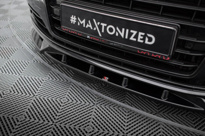 Spojler pod nárazník lipa Audi A8 D4 Facelift černý lesklý plast