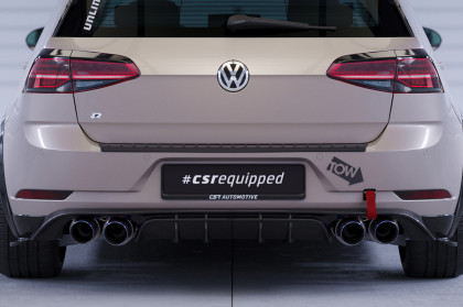 Spoiler pod zadní nárazník, difuzor VW Golf 7 (Typ AU) R - Carbon look lesklý