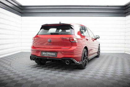 Zadní difuzor + imitace koncovek Volkswagen Golf GTE Mk8 černý lesklý plast