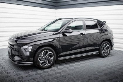 Prahové lišty Hyundai Kona N-line Mk2 černý lesklý plast