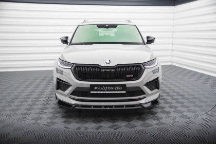 Spojler pod nárazník lipa V.1 Škoda Kodiaq RS Mk1 Facelift černý lesklý plast