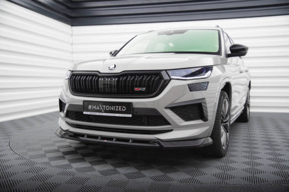 Spojler pod nárazník lipa V.1 Škoda Kodiaq RS Mk1 Facelift černý lesklý plast