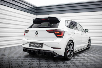 Splittery zadní boční Volkswagen Polo GTI Mk6 Facelift černý lesklý plast