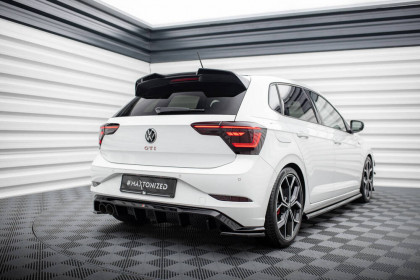 Zadní difuzor Volkswagen Polo GTI Mk6 Facelift černý lesklý plast