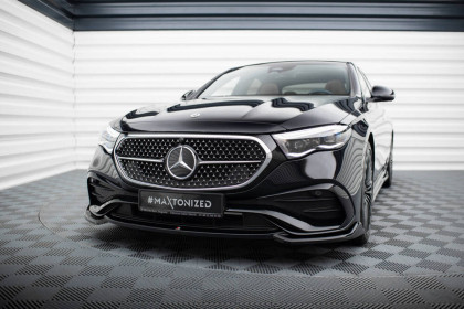 Spojler pod nárazník lipa V.1 Mercedes-Benz E AMG-Line W214 černý lesklý plast