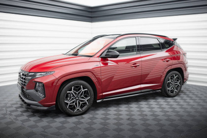 Prahové lišty Hyundai Tucson N-Line Mk4 černý lesklý plast