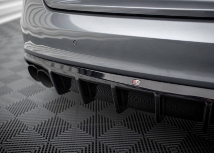 Zadní difuzor Audi A5 S-Line Coupe 8T Facelift černý lesklý plast - double