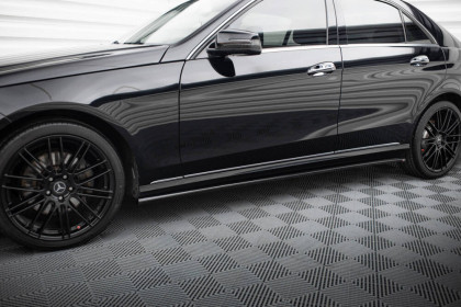 Prahové lišty Mercedes-Benz E W212 Facelift černý lesklý plast