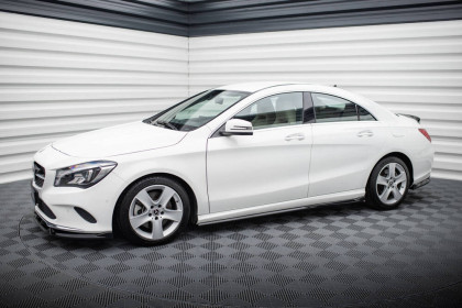 Prahové lišty Mercedes-Benz CLA C117 Facelift černý lesklý plast