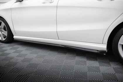 Prahové lišty Mercedes-Benz CLA C117 Facelift černý lesklý plast