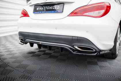 Spoiler zadního nárazniku Mercedes-Benz CLA C117 Facelift černý lesklý plast