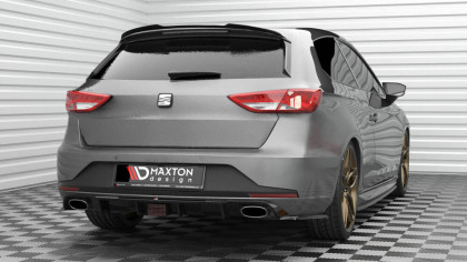 Prodloužení spoileru V.2 Seat Leon Cupra Sportstourer Mk3 Facelift černý lesklý plast