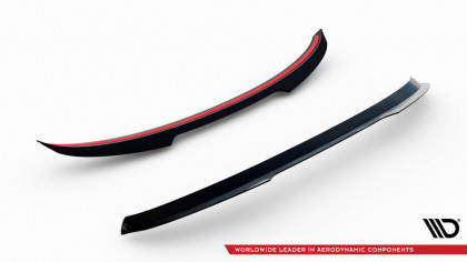 Prodloužení spoileru V.2 Seat Leon Cupra Sportstourer Mk3 Facelift černý lesklý plast