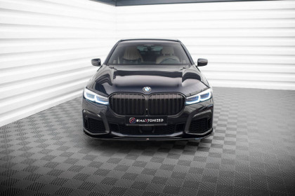 Spojler pod nárazník lipa V.4 BMW 7 G11 M-Pack Facelift černý lesklý plast