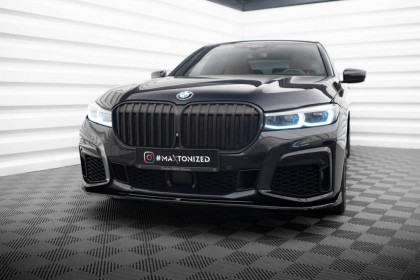 Spojler pod nárazník lipa V.4 BMW 7 G11 M-Pack Facelift černý lesklý plast