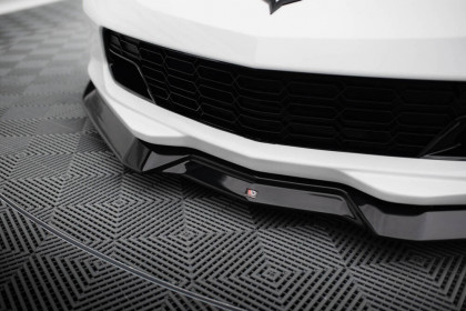 Spojler pod nárazník lipa V.2 Chevrolet Corvette C7 černý lesklý plast